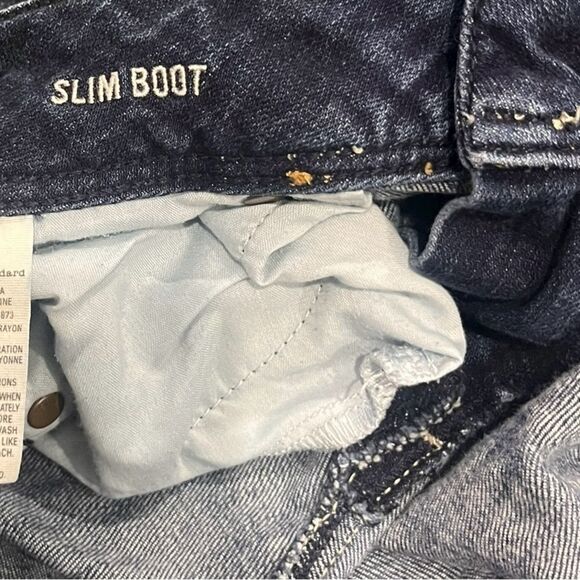 American Eagle Denim Y2K Slim Bootcut Dark Jeans Low Rise 29X31 - Picture 6 of 10